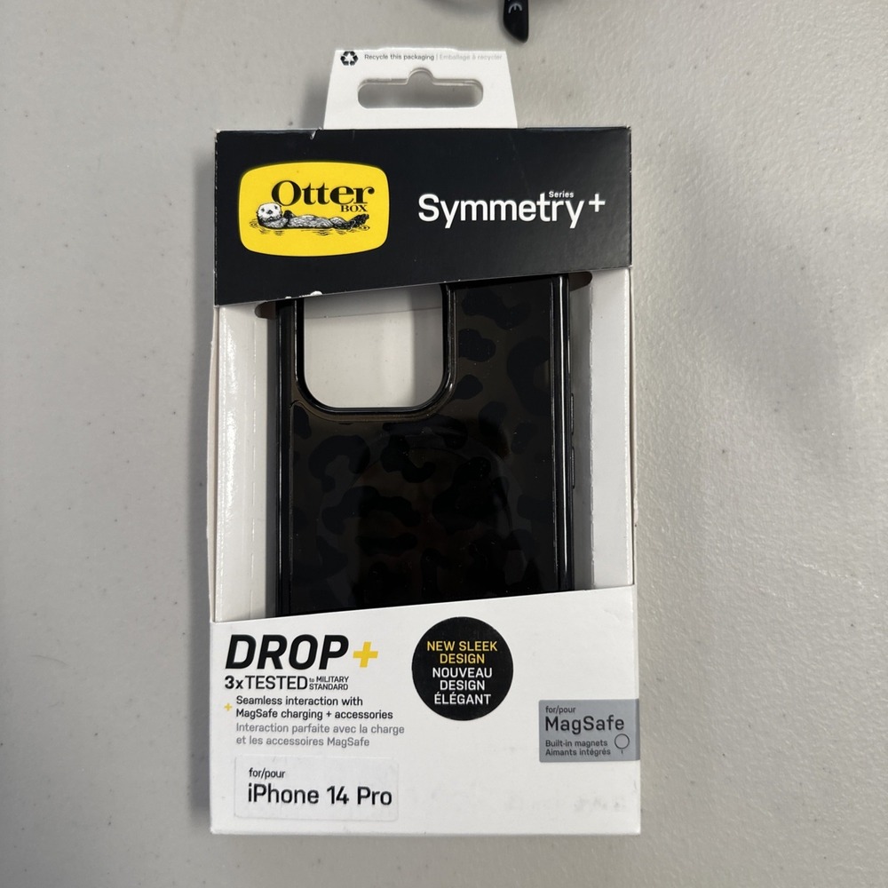 New/Sealed Genuine OtterBox Symmetry+ Apple iPhone 14 Pro Case MagSafe Cheetah